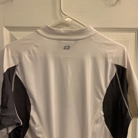SUGOI Cycling Shirt White Grey With Pockets Compression Full Zip Men’s Size XL - Picture 7 of 8